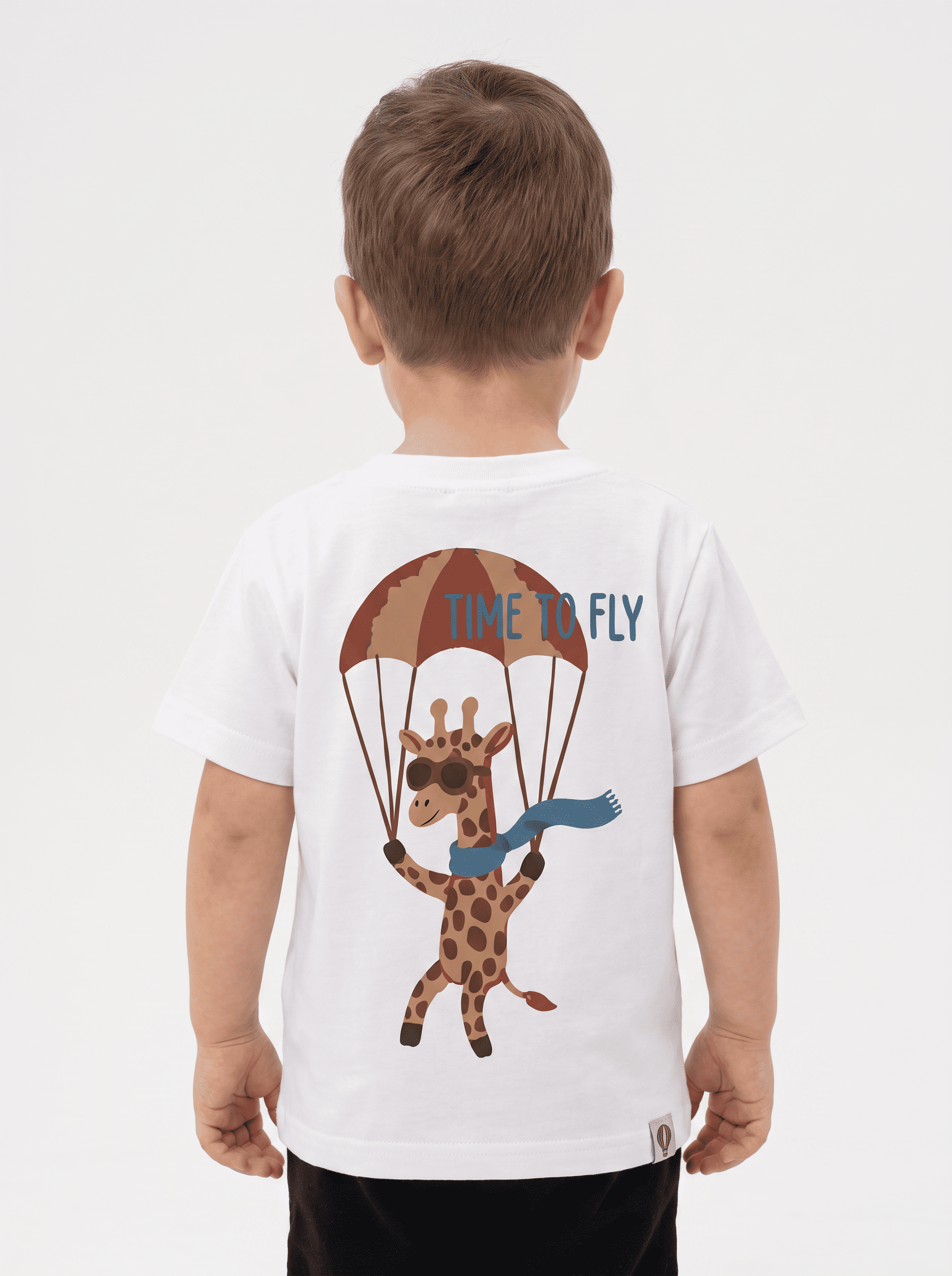 T-shirt Blanc-Girafe Savane