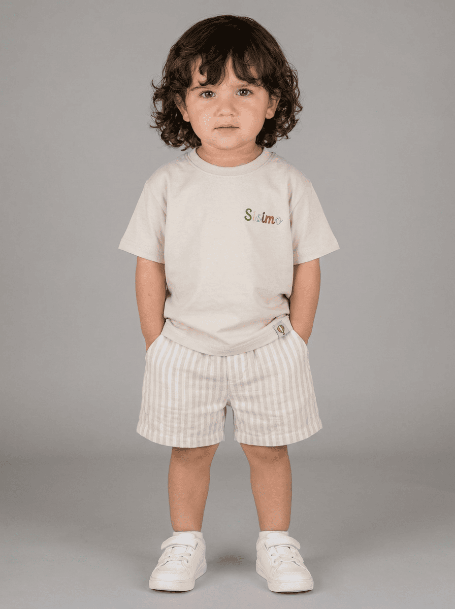 Short Sacha - Beige Rayé